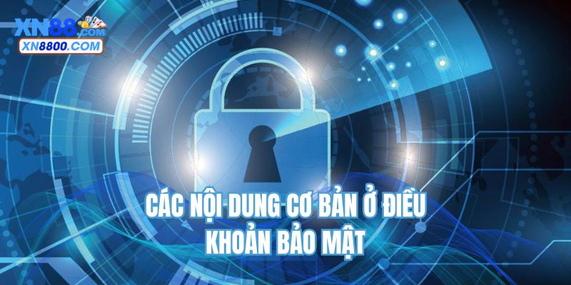Các nội dung cơ bản ở điều khoản bảo mật